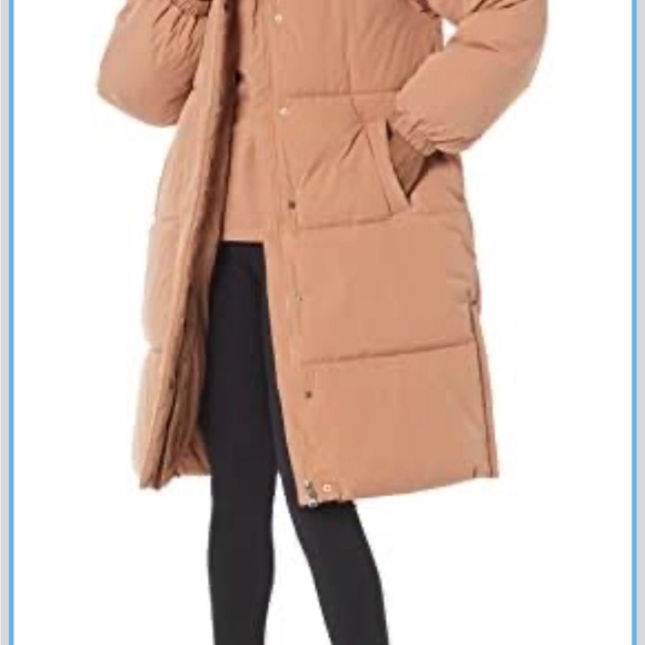 Amazon Essentials Jackets & Blazers - Amazon Essentials Camel Long Quilted Puffer Coat